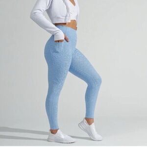 Light Blue High-Waisted Leggings